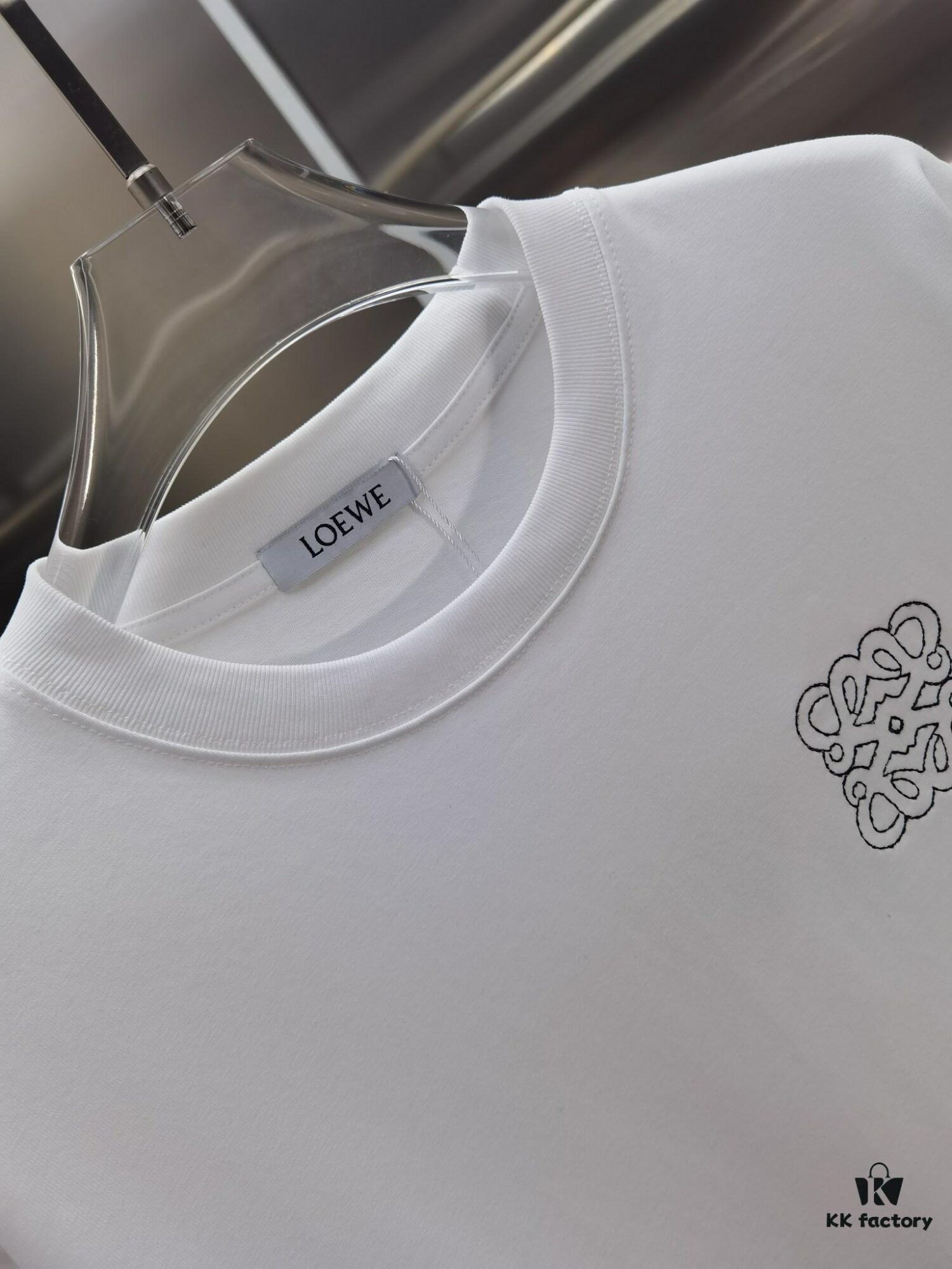 6931a0acccd8ab3d7af9485e Loewe Embroidered Short Sleeve T-Shirt (Top-tier Embroidery Version, Different from Standard Stock) Unisex 100% Cotton Heavyweight 300g Double-layer Fabric with 320g Sorona Ribbing