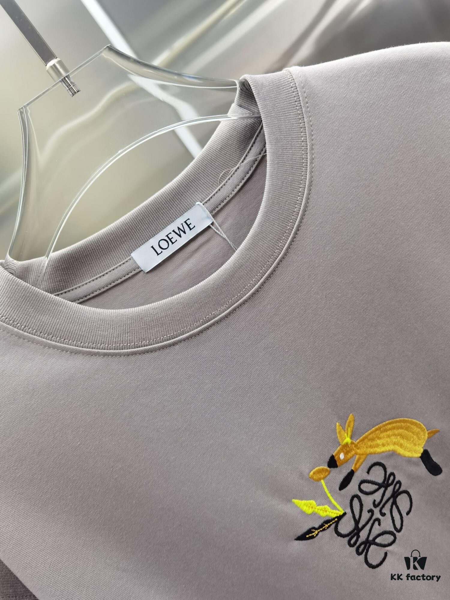 6931a0adccd8ab3d7af94864 Loewe Embroidered Short Sleeve T-Shirt (Premium Version, Different from Standard Stock)