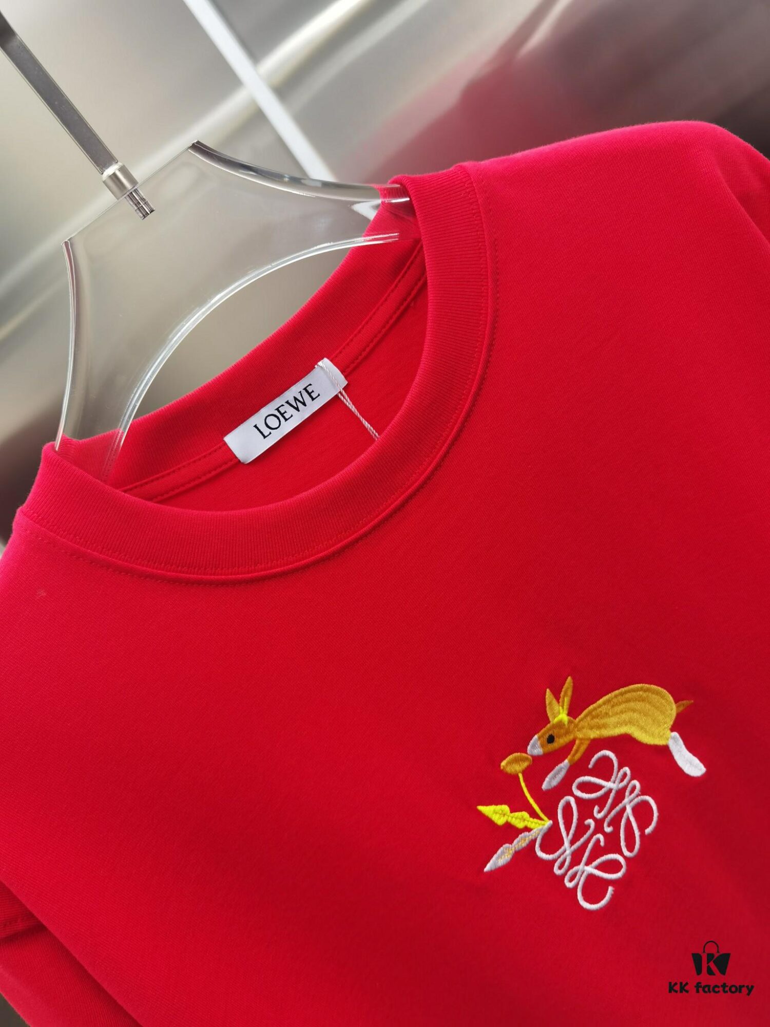 6931a0adccd8ab3d7af9486a Loewe Embroidered Short Sleeve T-Shirt (Top-tier Version, Distinct from Standard)