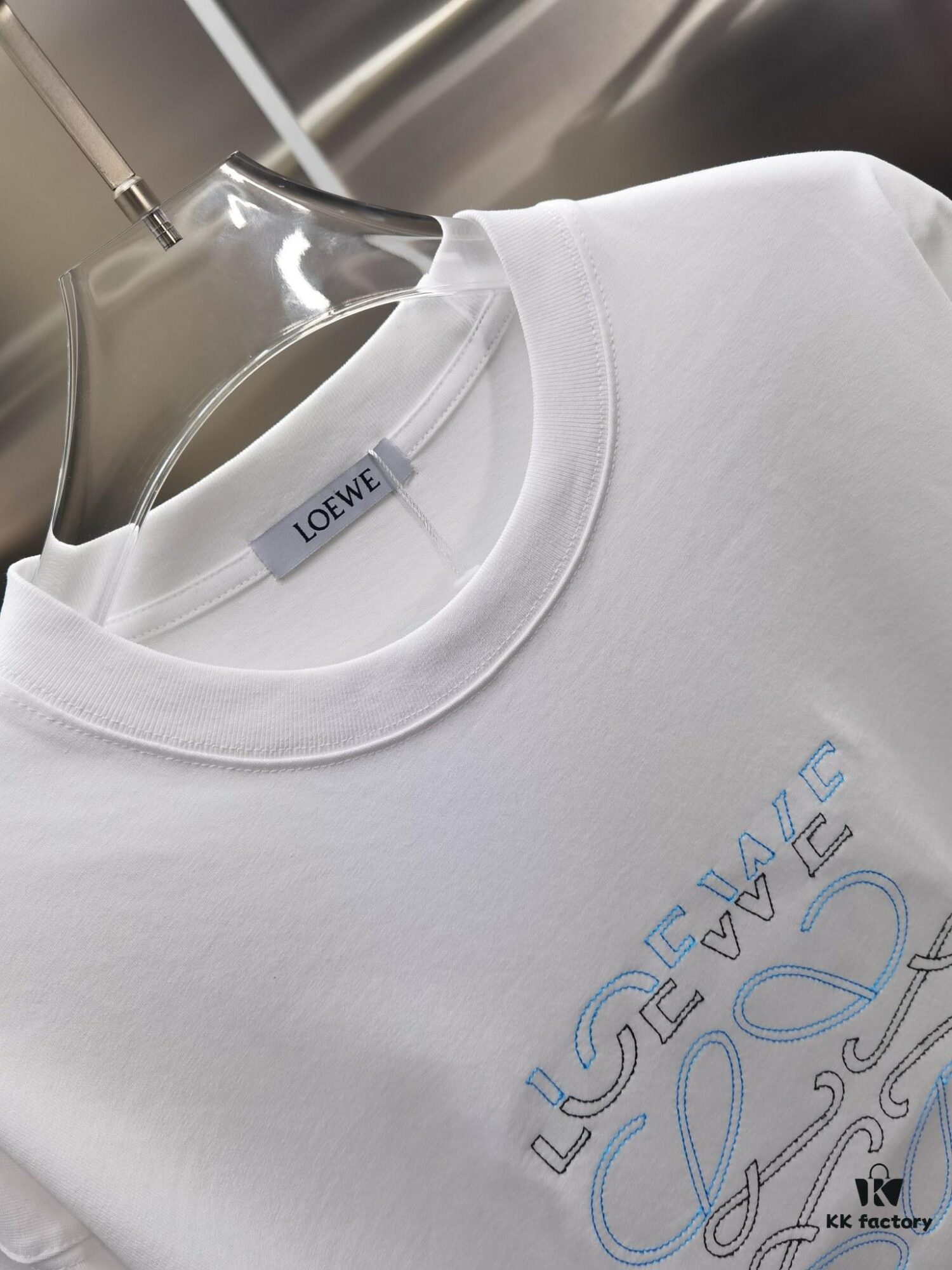 6931a0afccd8ab3d7af9488b Loewe Embroidery Premium Version Short Sleeve T-Shirt (Unisex Design)