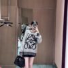 LOEWE Crew Neck Knit Sweater with Classic Chest Logo Unisex Casual Pullover