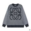 6931a0b0ccd8ab3d7af948ab LOEWE Crew Neck Knit Sweater with Classic Chest Logo Unisex Casual Pullover