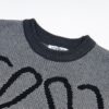 6931a0b0ccd8ab3d7af948ae LOEWE Crew Neck Knit Sweater with Classic Chest Logo Unisex Casual Pullover