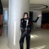 6931a0b1ccd8ab3d7af948b4 LOEWE New Arrivals Letter Embroidery Woven Straight Sweatpants Unisex Casual Long Pants