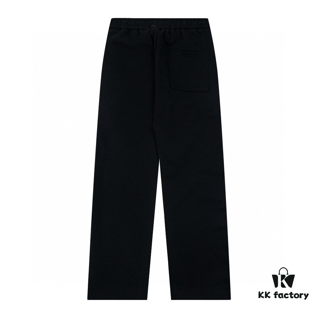6931a0b1ccd8ab3d7af948bf LOEWE New Arrival Letter Embroidered Woven Straight Sweatpants Unisex Casual Trousers