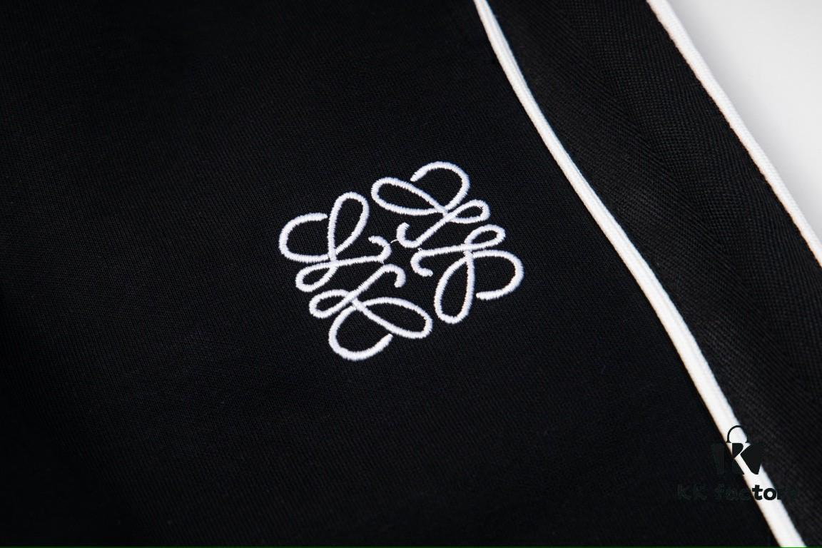 6931a0b1ccd8ab3d7af948c1 LOEWE New Arrival Letter Embroidered Woven Straight Sweatpants Unisex Casual Trousers