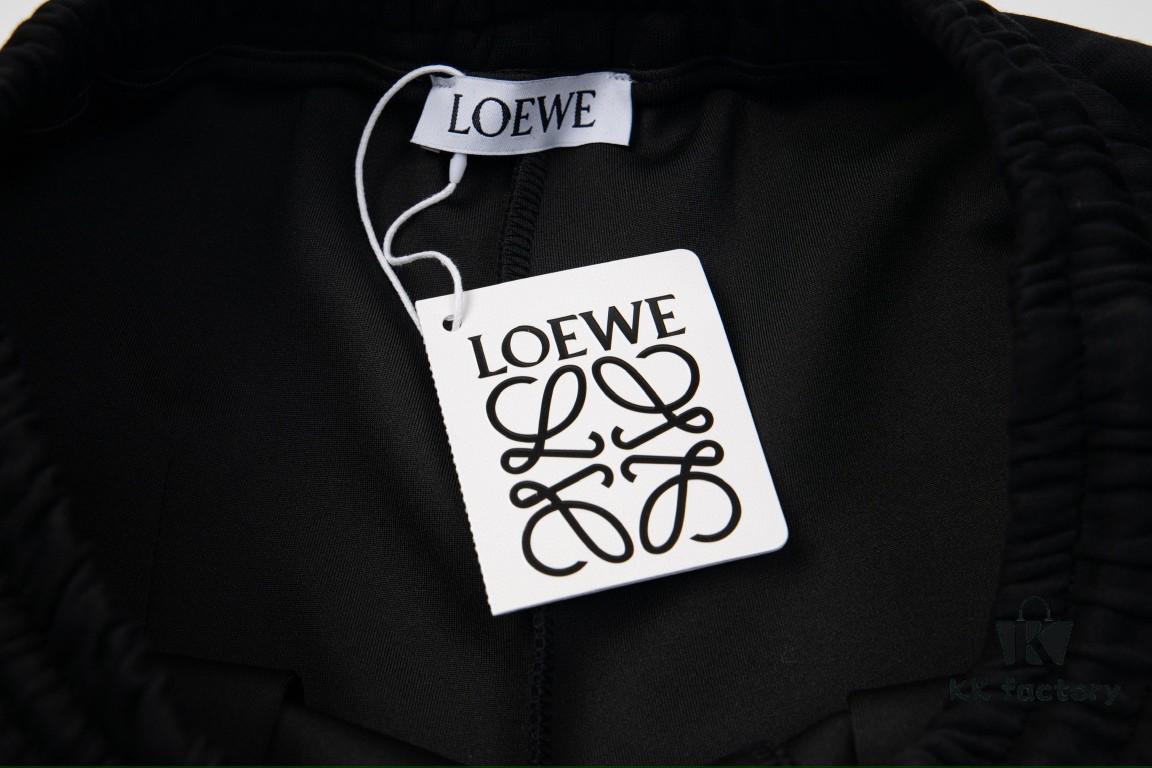 6931a0b2ccd8ab3d7af948c7 LOEWE New Arrival Letter Embroidered Woven Straight Sweatpants Unisex Casual Trousers