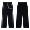 6931a0b2ccd8ab3d7af948ca LOEWE New Arrival Letter Embroidered Woven Straight Sweatpants Unisex Casual Trousers