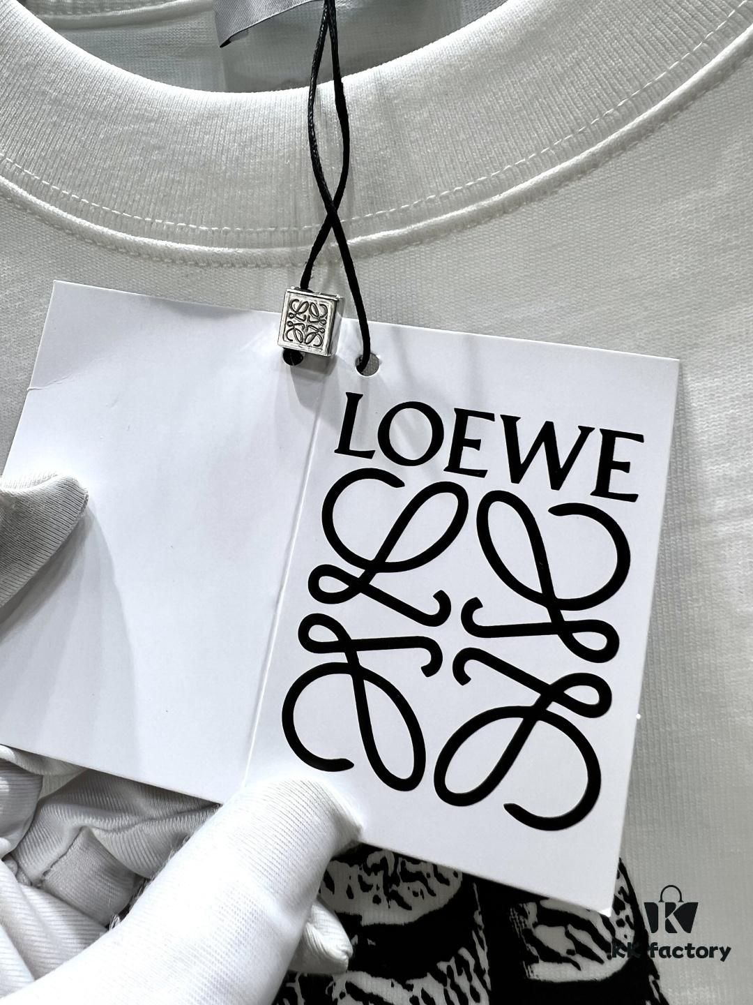 6931a0b2ccd8ab3d7af948d0 Loewe Printed Feather Short-Sleeve T-Shirt