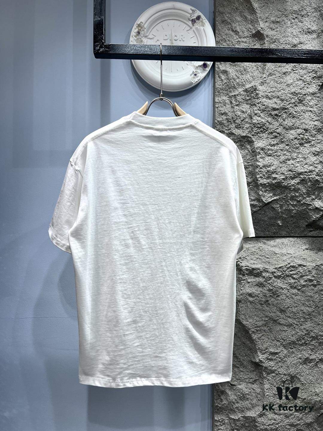 6931a0b2ccd8ab3d7af948d3 Loewe Printed Feather Short-Sleeve T-Shirt