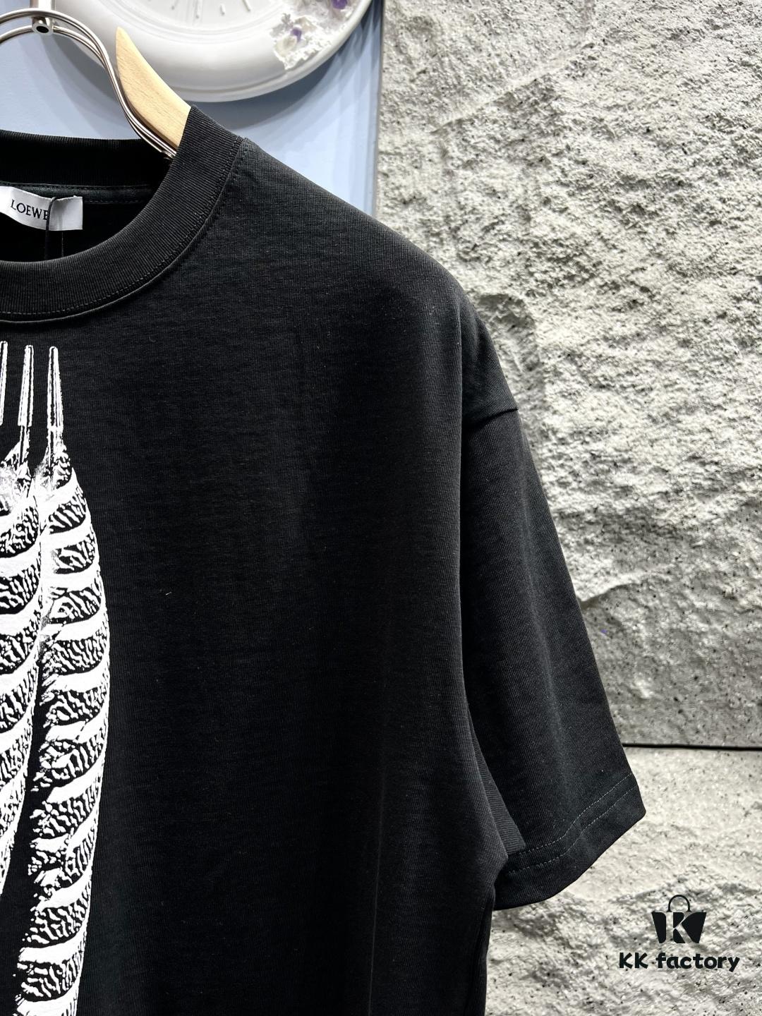 6931a0b3ccd8ab3d7af948d7 Loewe Printed Feather Short-Sleeve T-Shirt