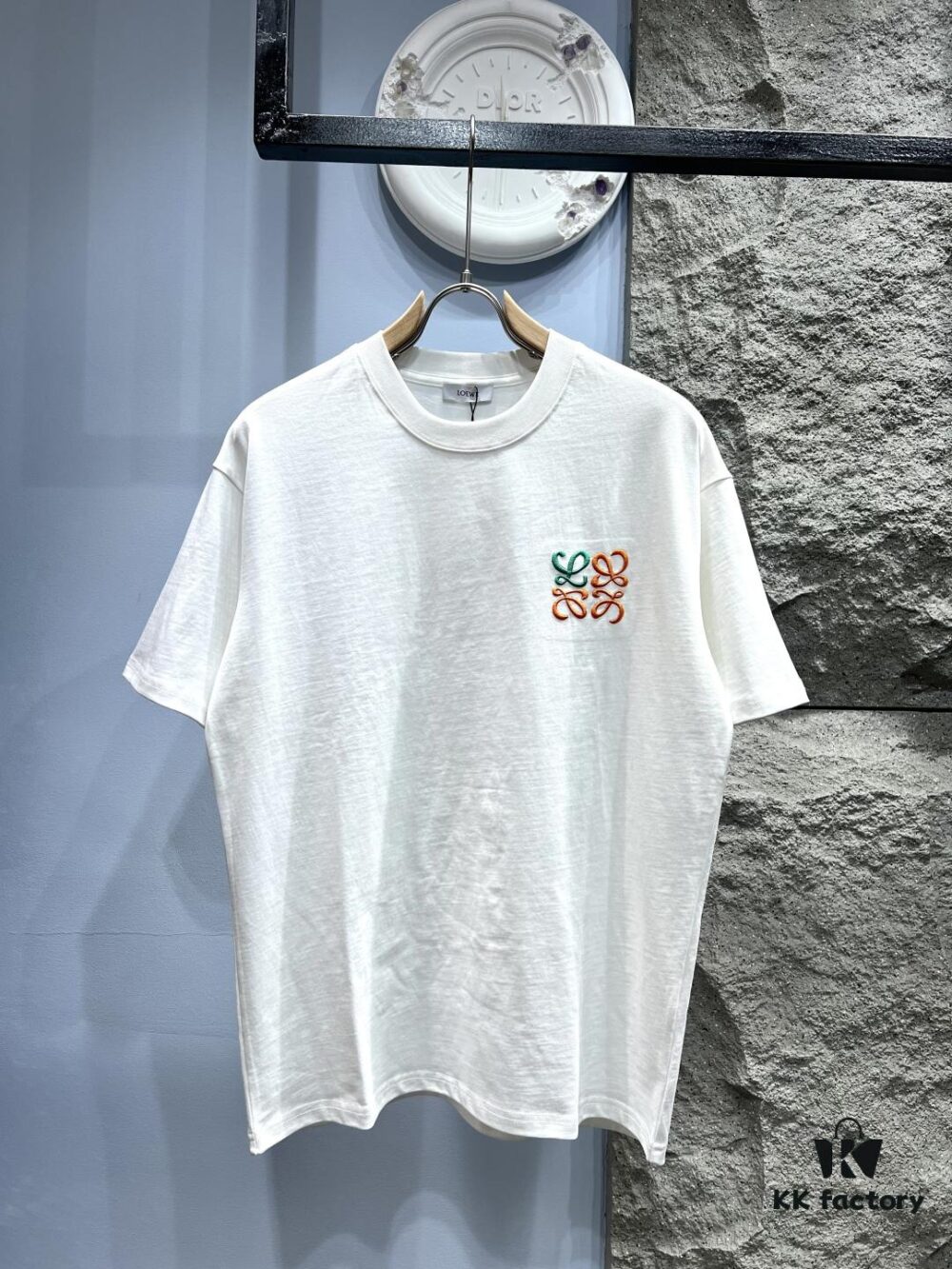 Loewe Embroidered Minimal Logo Short-Sleeve T-Shirt