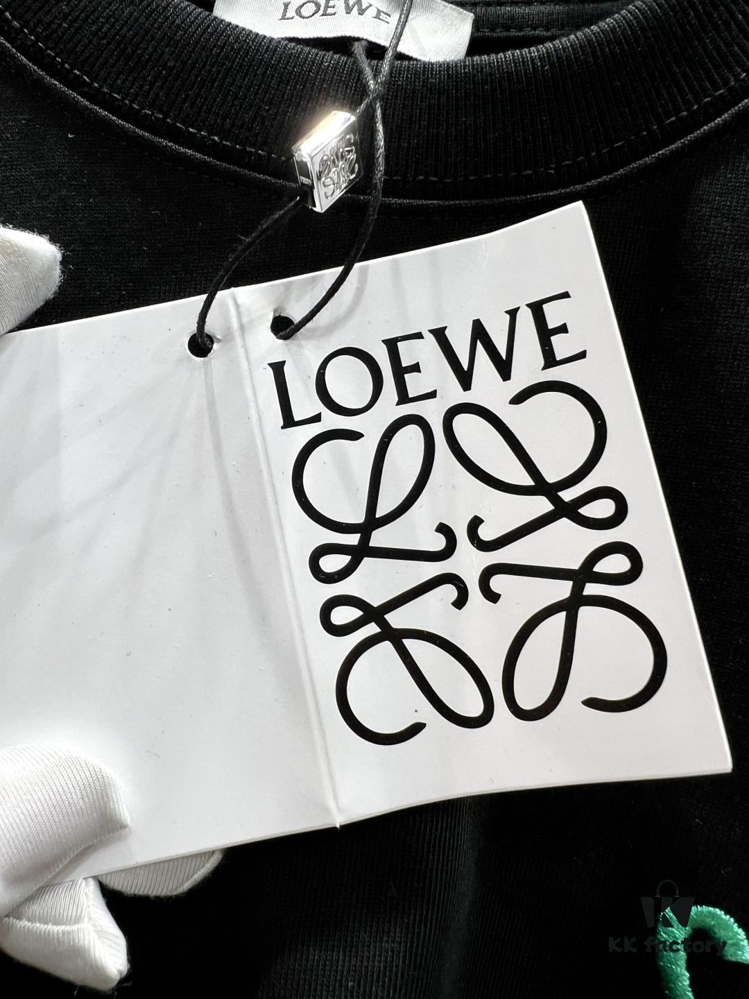 6931a0b4ccd8ab3d7af948eb Loewe Embroidered Minimal Logo Short Sleeve T-Shirt