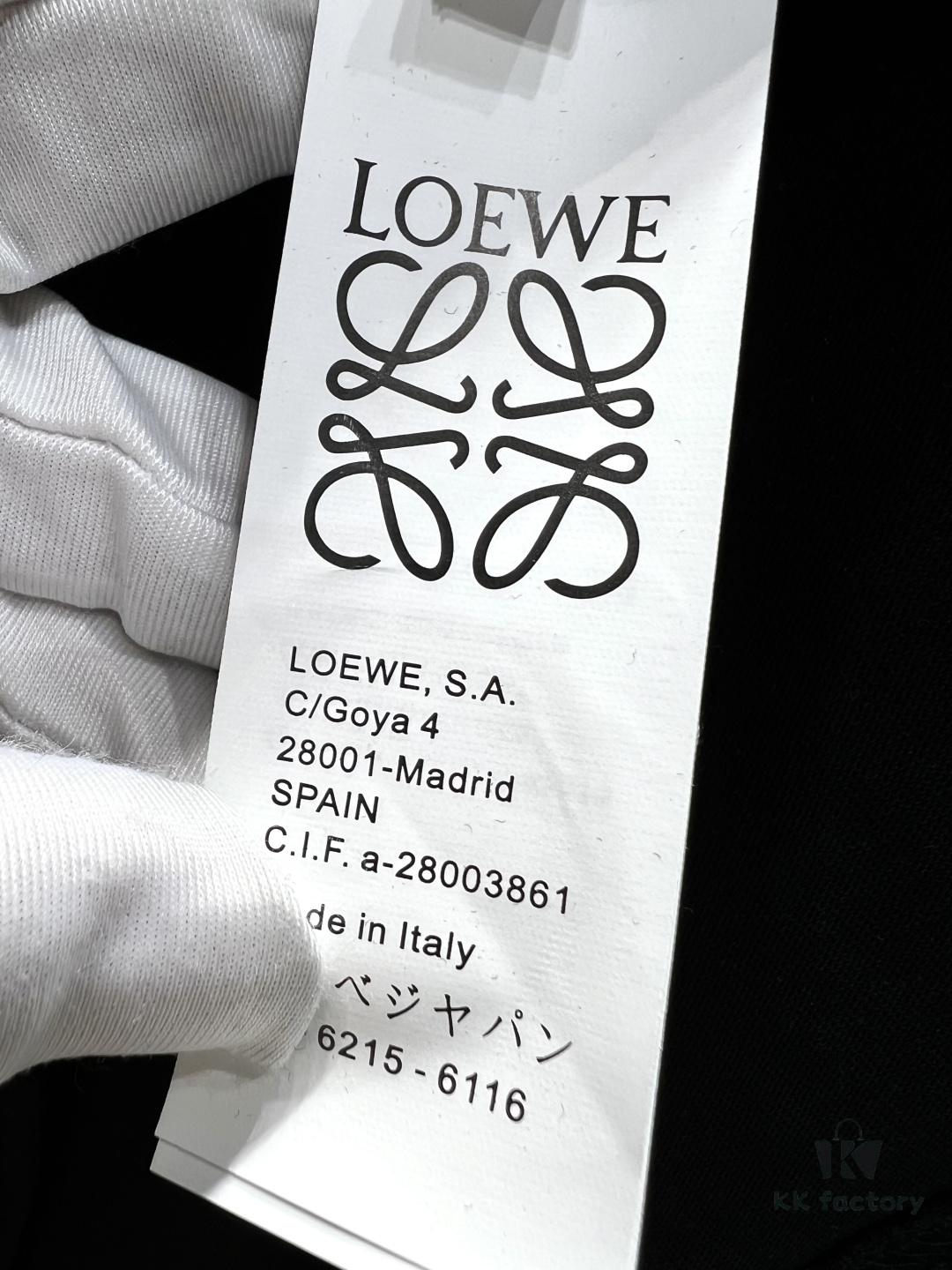 6931a0b4ccd8ab3d7af948ec Loewe Embroidered Minimal Logo Short Sleeve T-Shirt