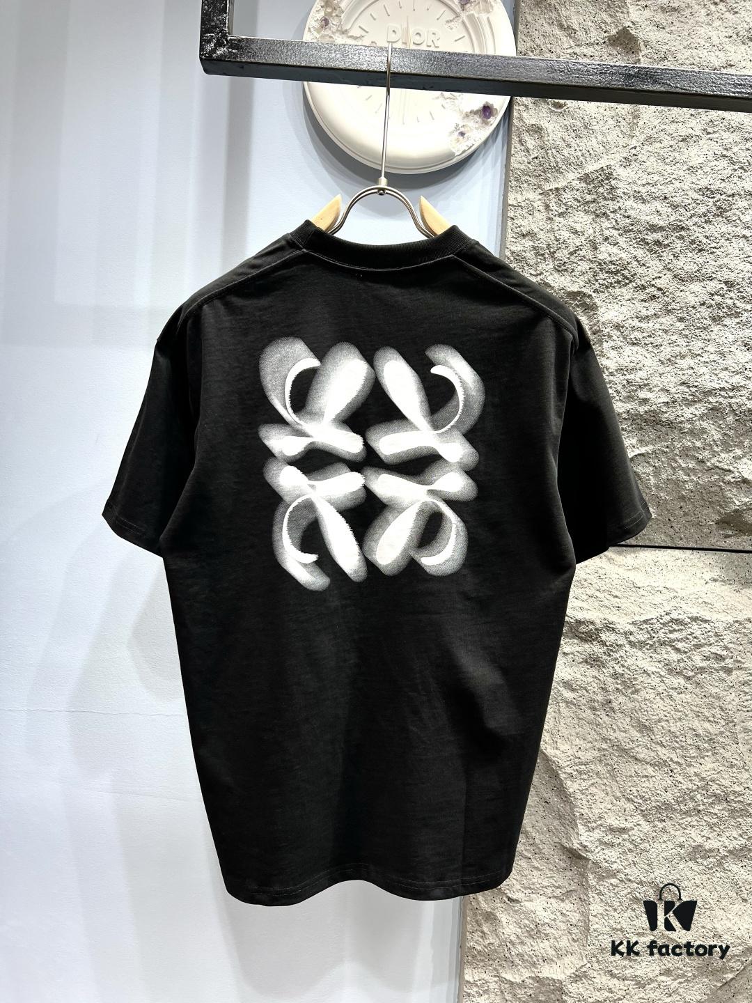 6931a0b4ccd8ab3d7af948ee Loewe Embroidered Minimal Logo Short Sleeve T-Shirt
