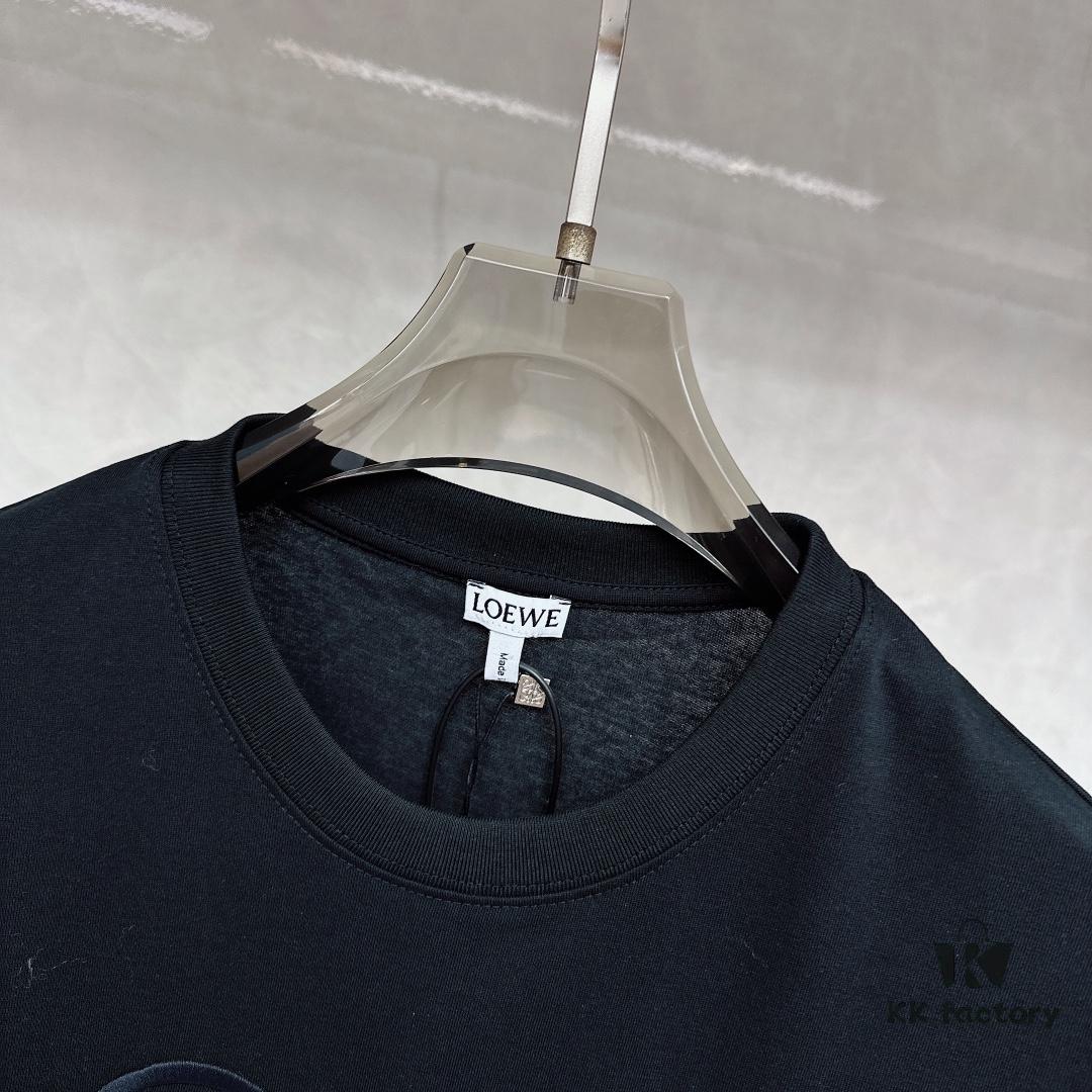 6931a0b4ccd8ab3d7af948fb LOEWE Octopus Embroidered Short Sleeve T-Shirt