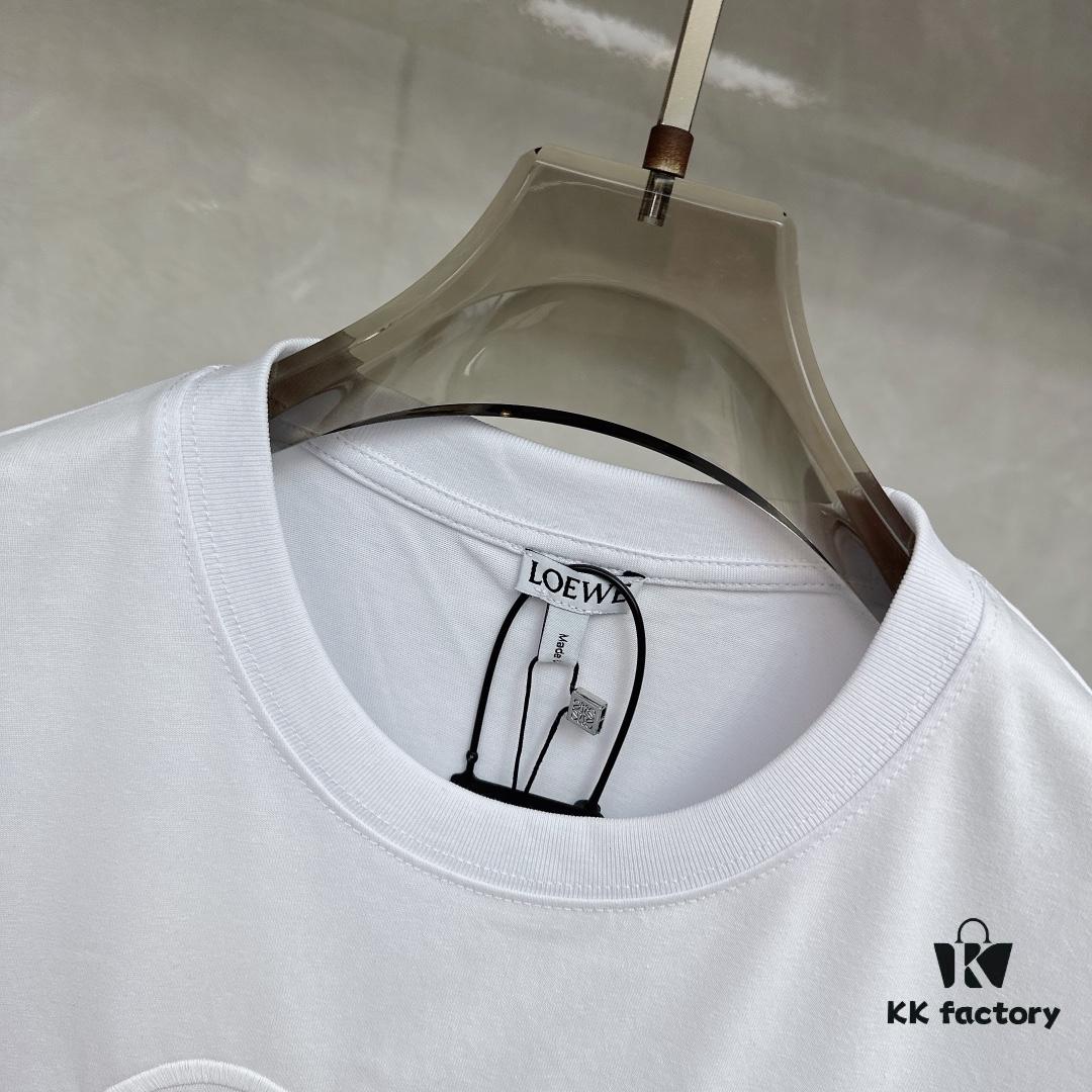 6931a0b5ccd8ab3d7af94905 LOEWE Octopus Embroidered Short-Sleeve T-Shirt