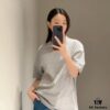6931a0b6ccd8ab3d7af94915 Loewe 2025 New Arrival Short Sleeve T-Shirt, Stylish and Minimalist Design with Embroidered Logo on Chest, Cotton Fabric for Comfort and Structure