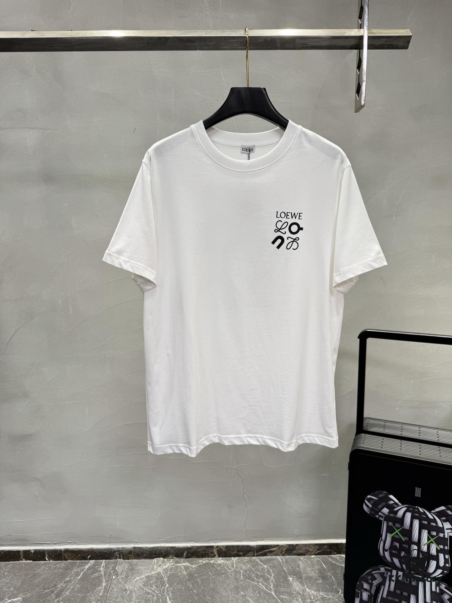 6931a0b6ccd8ab3d7af94929 LOEWE 25SS New Arrival Designer T-Shirt! Recommended Collaborative Edition! 260g Pure Cotton Fabric, Extremely Comfortable to Wear, 3D Embroidery on Chest Area, Brand Letters Clearly Highlighting the Theme, Offering Exceptional Texture, Visual Appeal, and Tactile Experience!