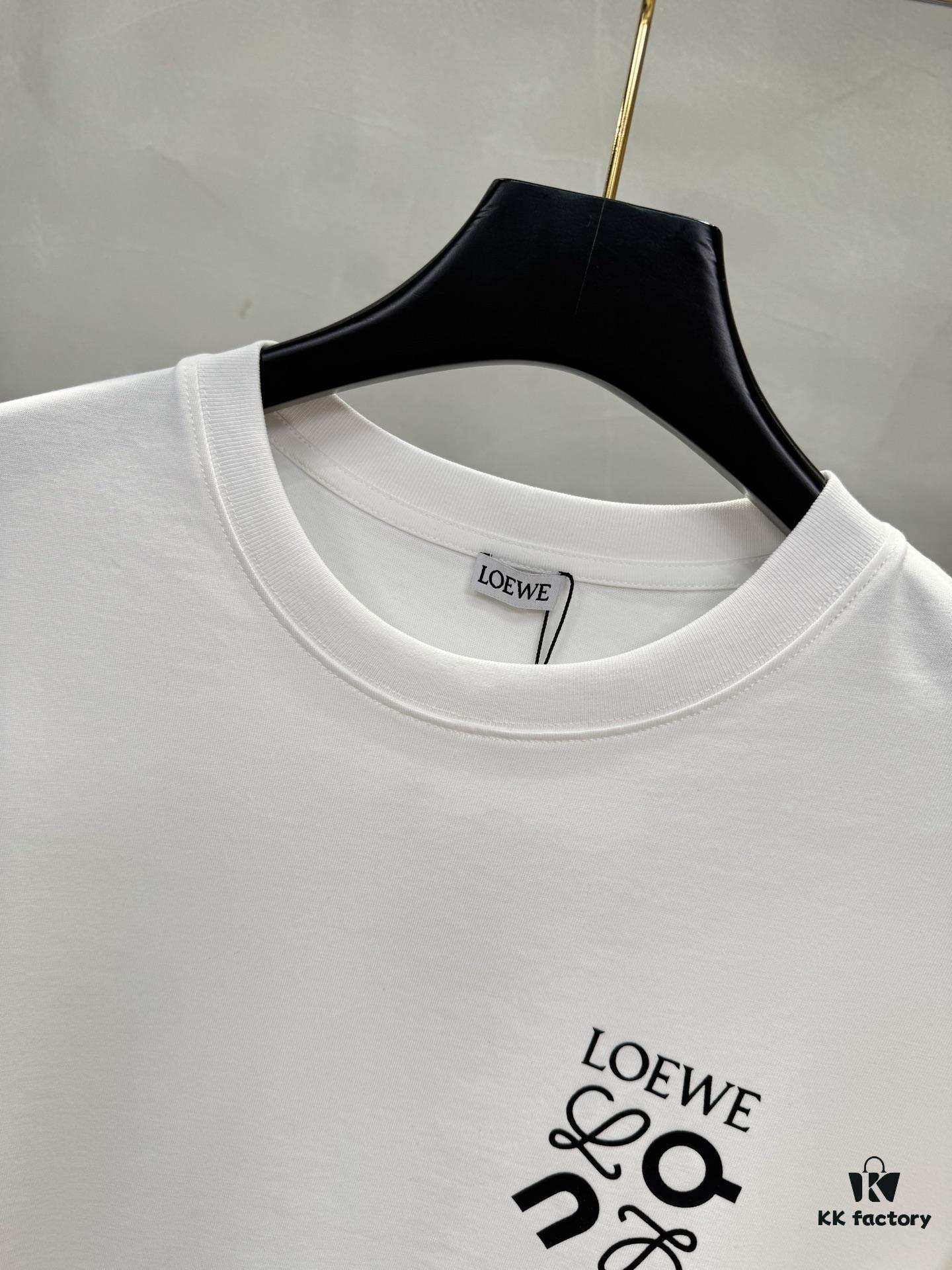 6931a0b7ccd8ab3d7af9492a LOEWE 25SS New Arrival Designer T-Shirt! Recommended Collaborative Edition! 260g Pure Cotton Fabric, Extremely Comfortable to Wear, 3D Embroidery on Chest Area, Brand Letters Clearly Highlighting the Theme, Offering Exceptional Texture, Visual Appeal, and Tactile Experience!