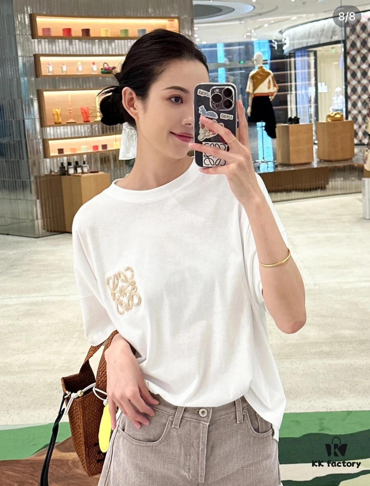 6931a0bbccd8ab3d7af94986 LOEWE Towel Embroidery Short Sleeve T-Shirt
