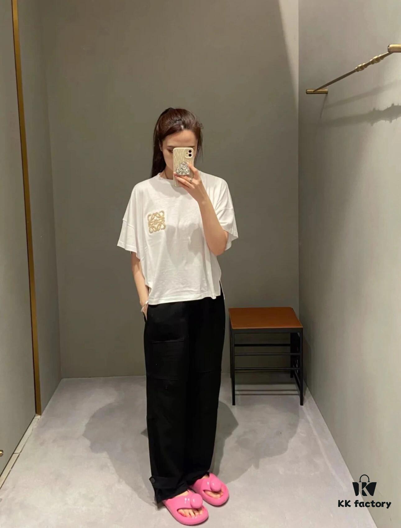 6931a0bbccd8ab3d7af94989 LOEWE Towel Embroidery Short Sleeve T-Shirt