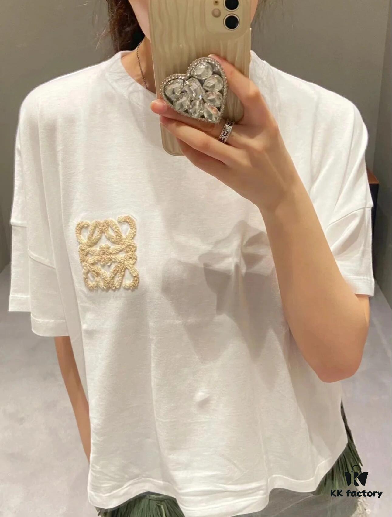 6931a0bbccd8ab3d7af9498a LOEWE Towel Embroidery Short Sleeve T-Shirt