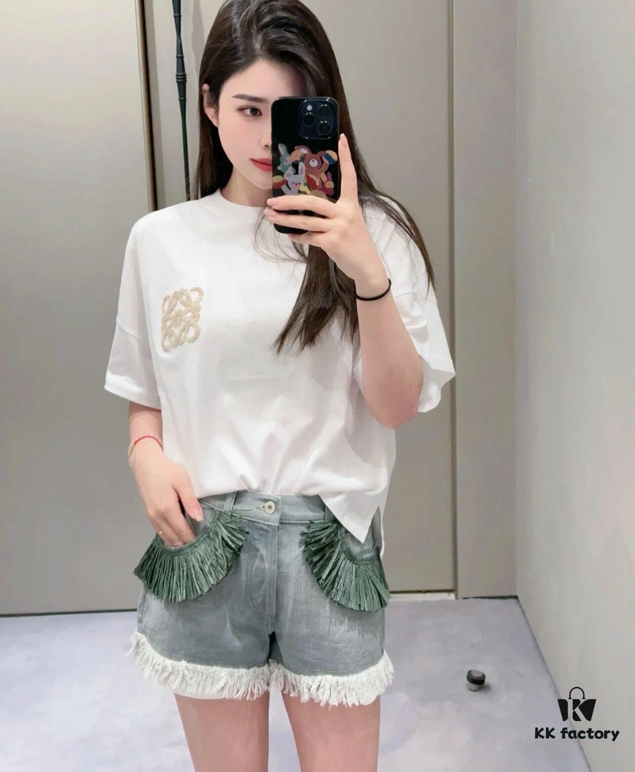 6931a0bbccd8ab3d7af9498b LOEWE Towel Embroidery Short Sleeve T-Shirt