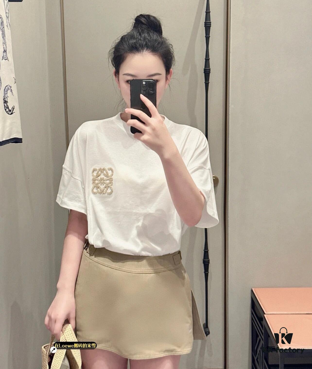6931a0bbccd8ab3d7af9498c LOEWE Towel Embroidery Short Sleeve T-Shirt