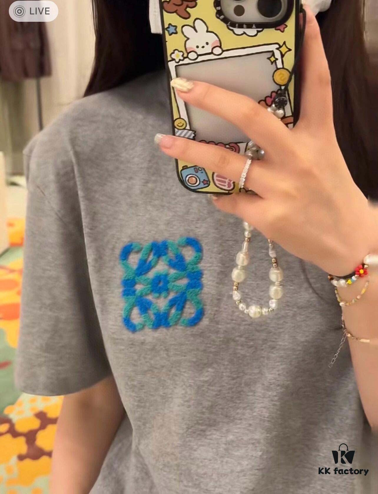 6931a0bbccd8ab3d7af94990 LOEWE Towel Embroidery Short Sleeve T-Shirt