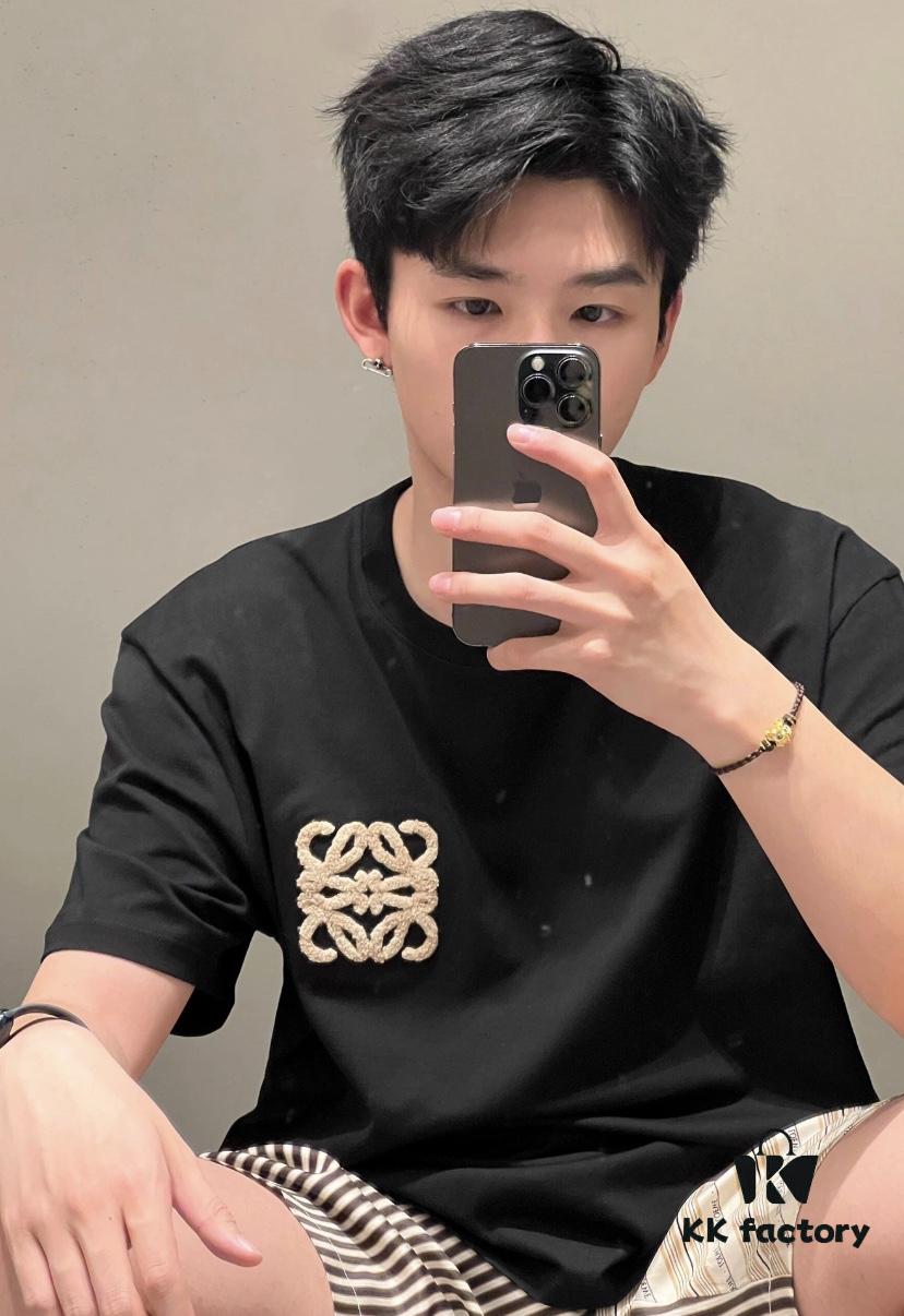 6931a0bcccd8ab3d7af94998 LOEWE Towel Embroidery Short Sleeve T-Shirt