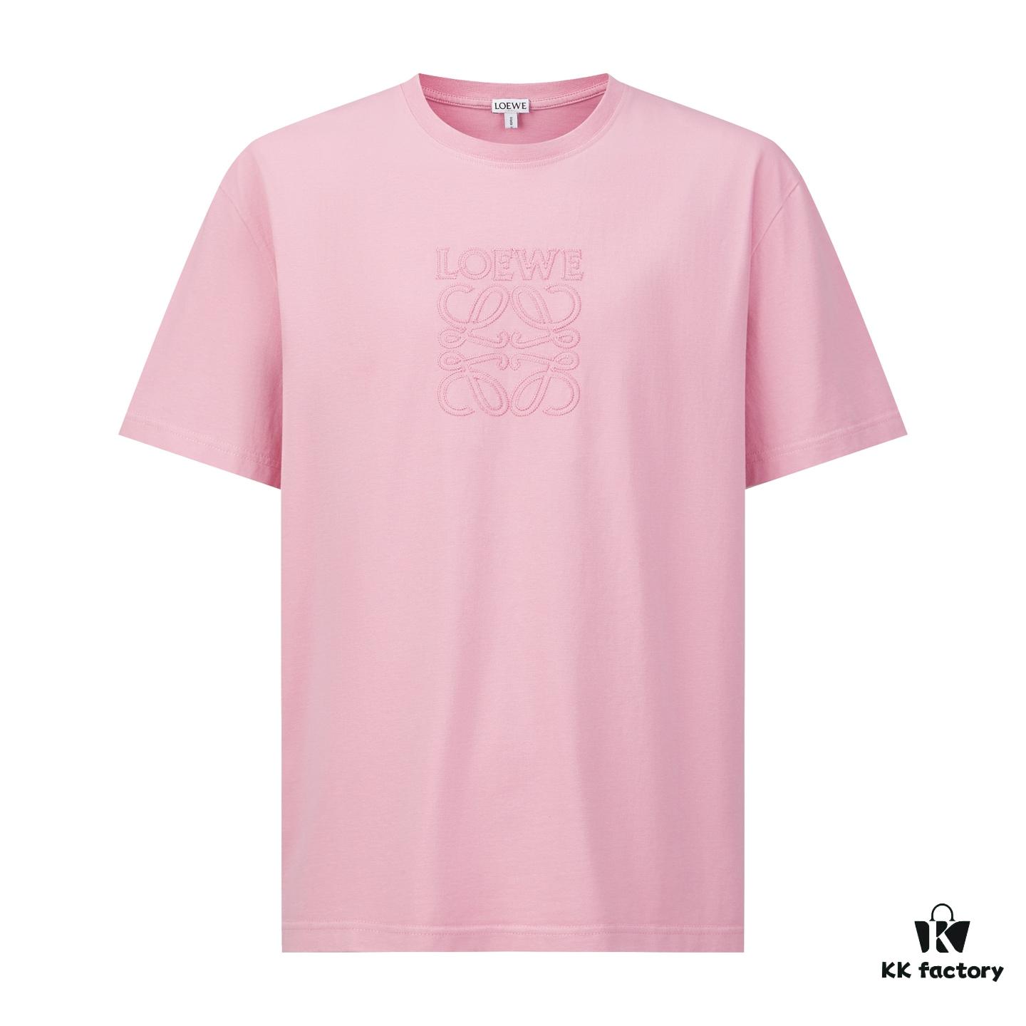 6931a0c1ccd8ab3d7af949f9 LOEWE Distressed Embroidered Short-Sleeve T-Shirt