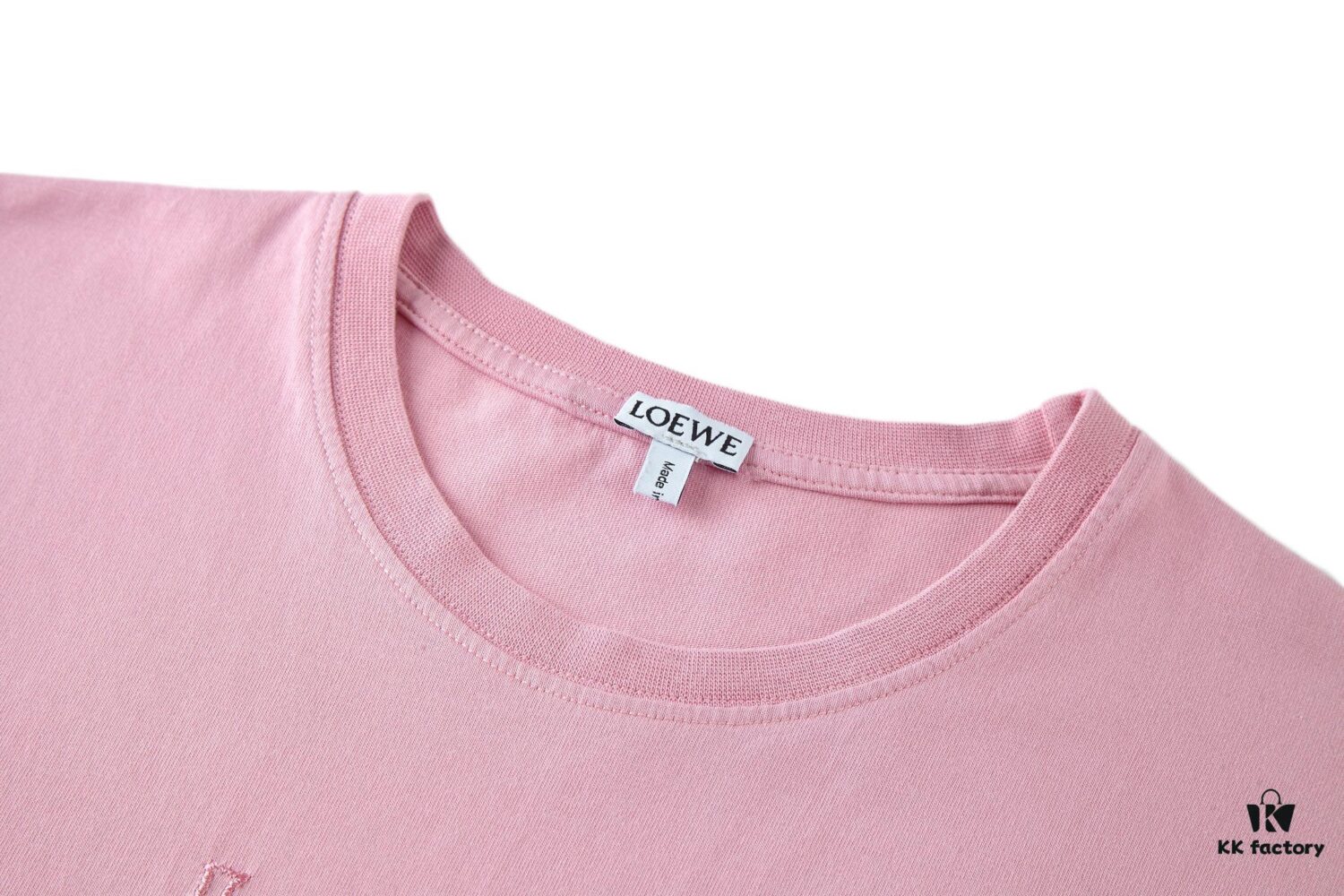 6931a0c1ccd8ab3d7af949fc LOEWE Distressed Embroidered Short-Sleeve T-Shirt