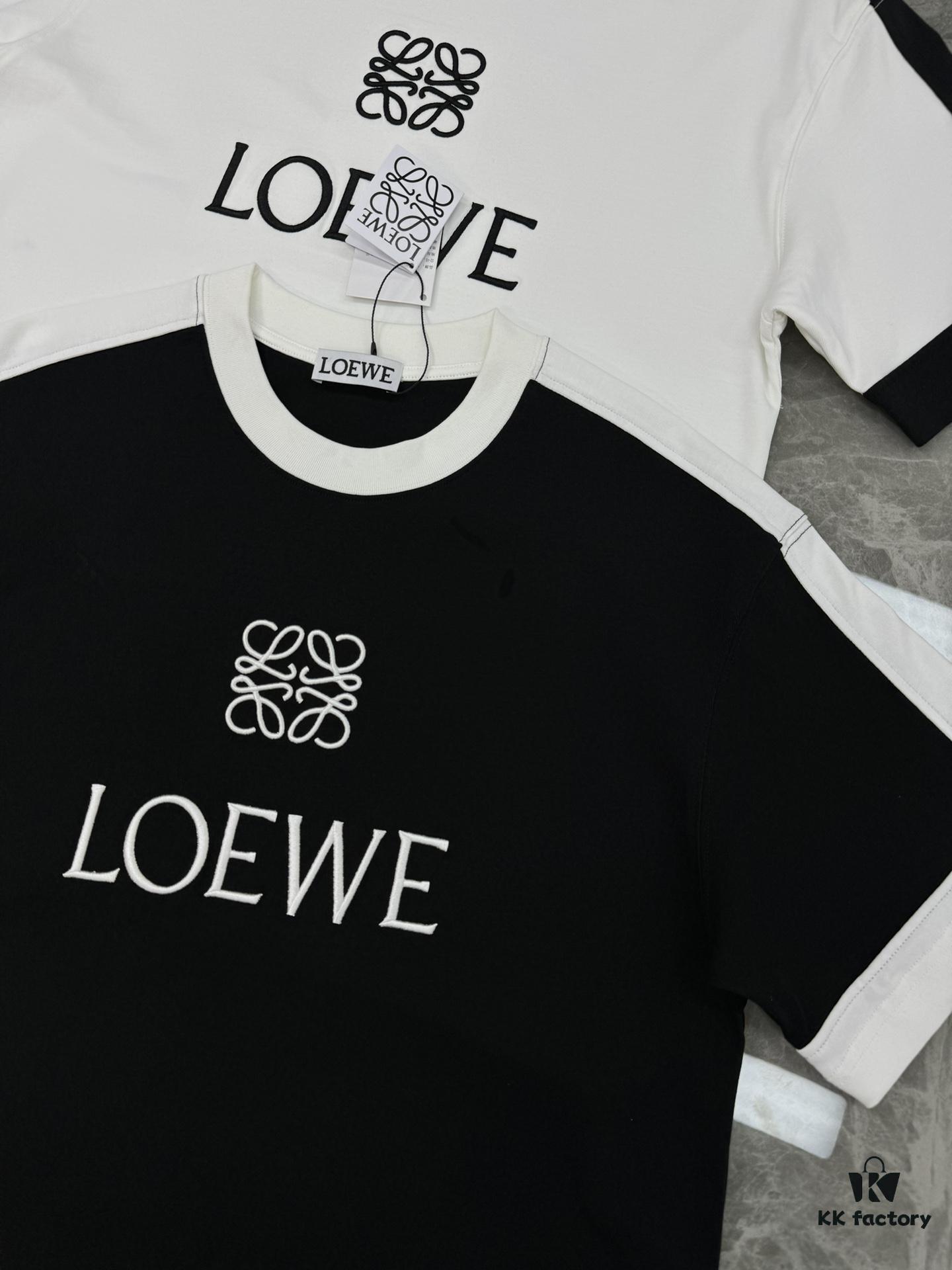 6931a0c7ccd8ab3d7af94a80 Loewe New 25s Unisex T-Shirt, Patchwork Design, Color-Blocked, 280g Premium Cotton Fabric, Soft and Comfortable, 3D Embroidery on Chest, Stylish and Unique, Original Customization with Complete Triple Labels