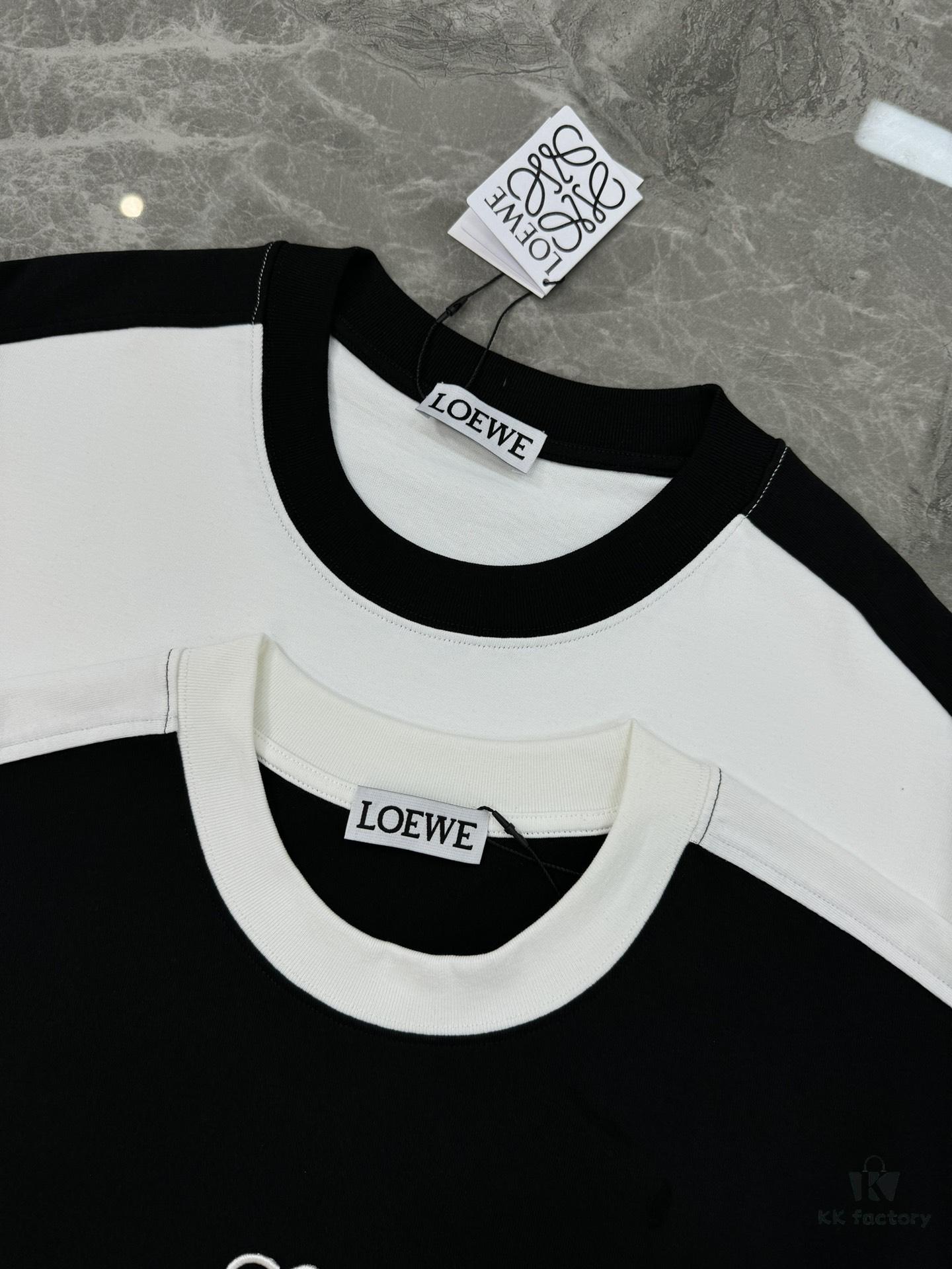 6931a0c7ccd8ab3d7af94a81 Loewe New 25s Unisex T-Shirt, Patchwork Design, Color-Blocked, 280g Premium Cotton Fabric, Soft and Comfortable, 3D Embroidery on Chest, Stylish and Unique, Original Customization with Complete Triple Labels