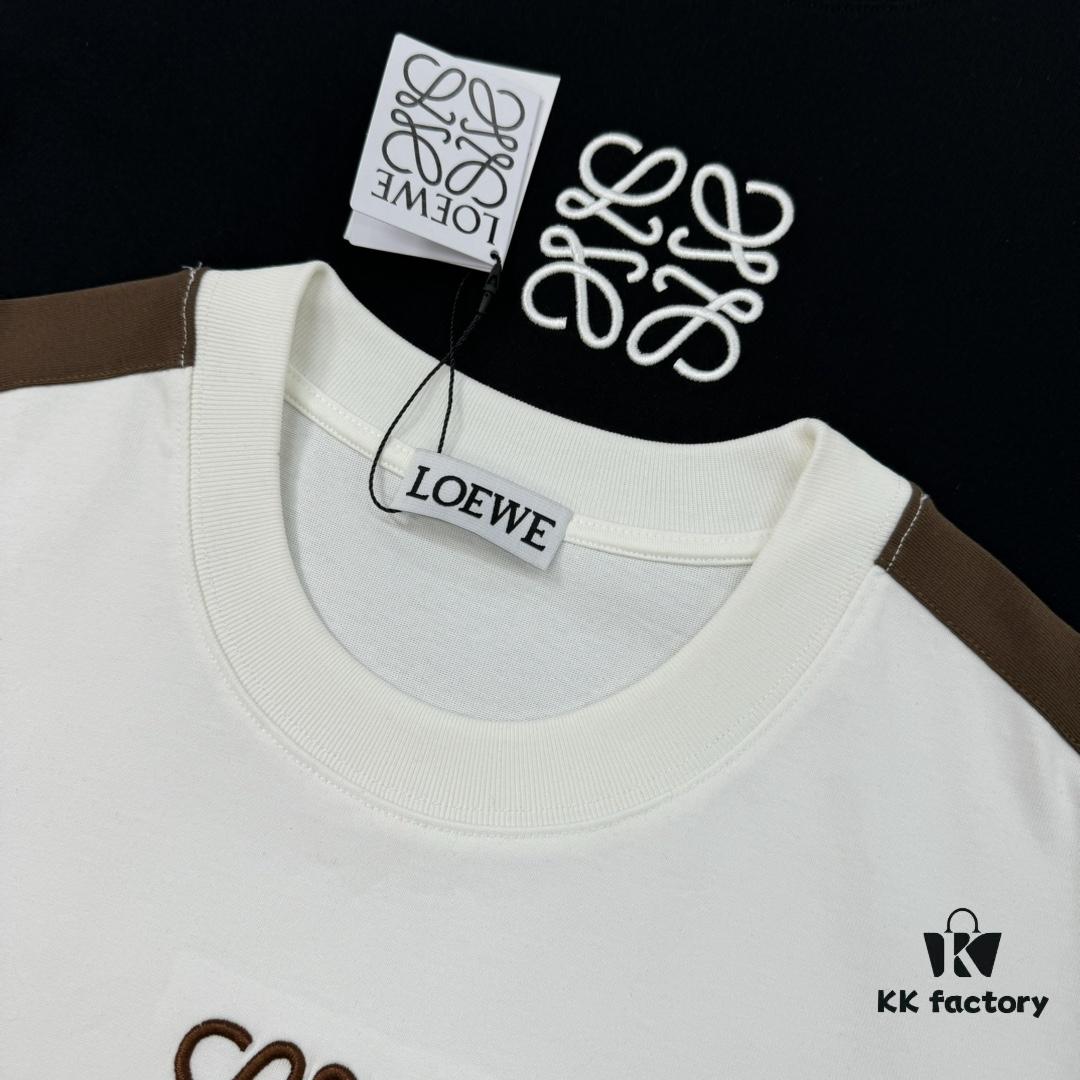 6931a0c8ccd8ab3d7af94a89 Loewe 25s New Arrival T-Shirt, Unisex, Panel Design, Color-Block Style, 280g Premium Cotton Fabric, Soft and Comfortable, 3D Embroidered Logo on Chest, Fashionable and Unique, Original Customized Version with Complete Triple Labels, Perfect for Men and Women