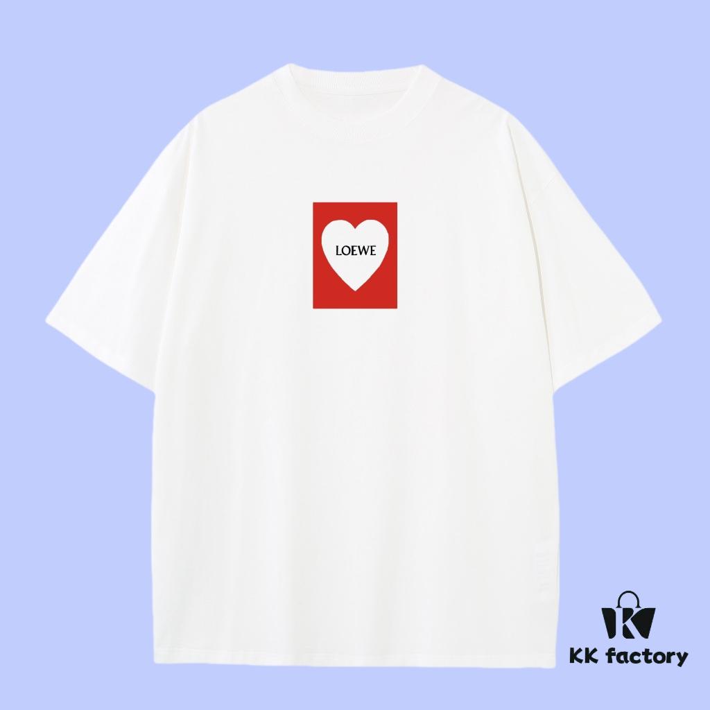 6931a0c8ccd8ab3d7af94a8f LOEWE 2025 Fall Spring-Summer Collection Love Heart Short Sleeve T-Shirt, Premium 270G 32-Count Double-Yarn Cotton Fabric, Relaxed Unisex Fit