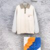 6931a0c9ccd8ab3d7af94aa1 New Loewe Colorblock Embroidered Collar Preppy Polo Knit Sweater with Slits