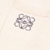 New Loewe Colorblock Embroidered Collar Preppy Polo Knit Sweater with Side Slits