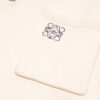 New Loewe Colorblock Embroidered Collar Preppy Polo Knit Sweater with Side Slits