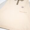 New Loewe Colorblock Embroidered Collar Preppy Polo Knit Sweater with Side Slits
