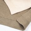 New Loewe Colorblock Embroidered Collar Preppy Polo Knit Sweater with Side Slits