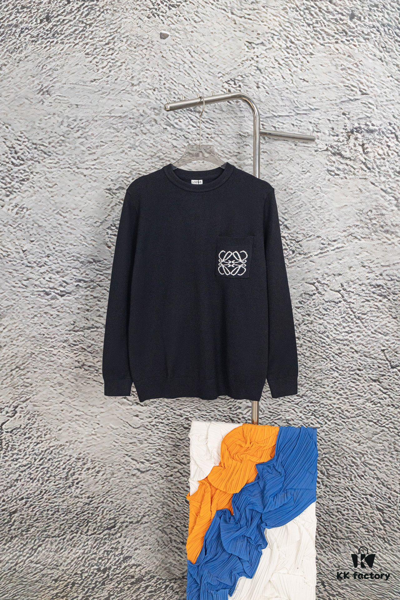6931a0caccd8ab3d7af94ab8 Loewe New Autumn-Winter Jacquard Pocket Knit Pullover Hoodie