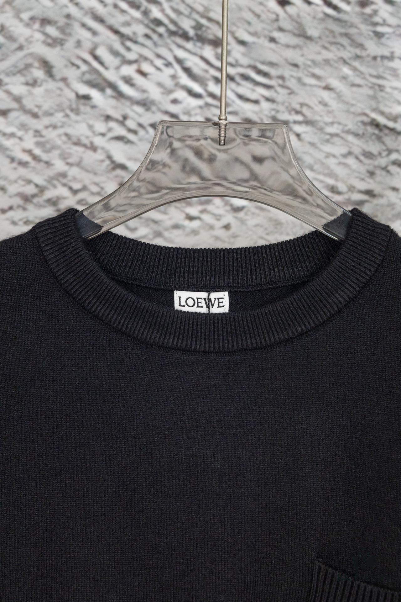 6931a0caccd8ab3d7af94aba Loewe New Autumn-Winter Jacquard Pocket Knit Pullover Hoodie