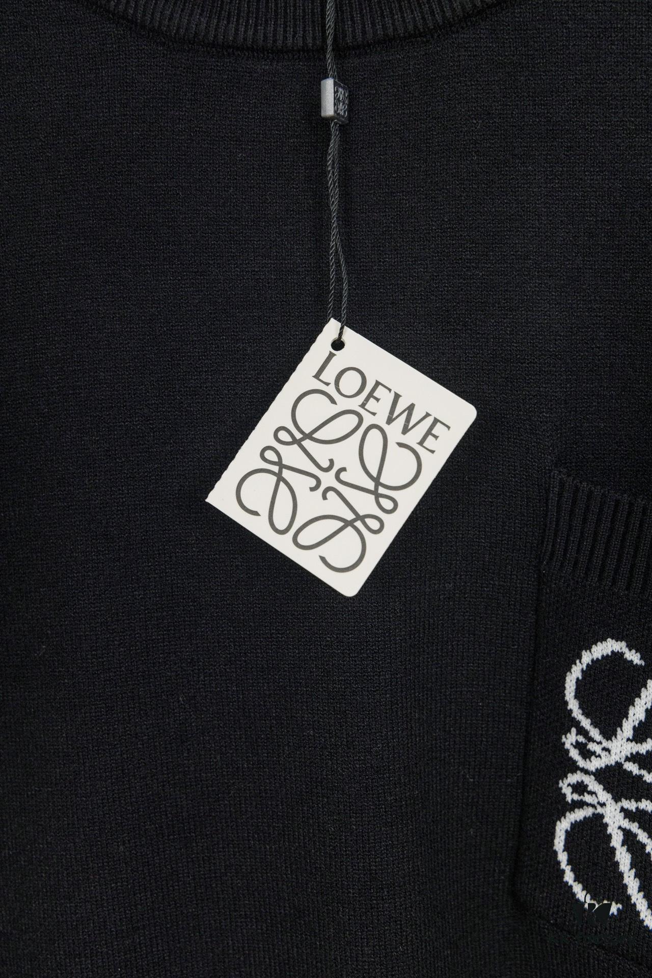 6931a0caccd8ab3d7af94abd Loewe New Autumn-Winter Jacquard Pocket Knit Pullover Hoodie