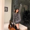 6931a0cdccd8ab3d7af94aee New LOEWE 22SS Exquisite Heather Gray Jacquard Crewneck Sweater Y002