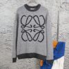 6931a0cdccd8ab3d7af94aef New LOEWE 22SS Beautiful Heather Gray Jacquard Crew Neck Sweater Y002