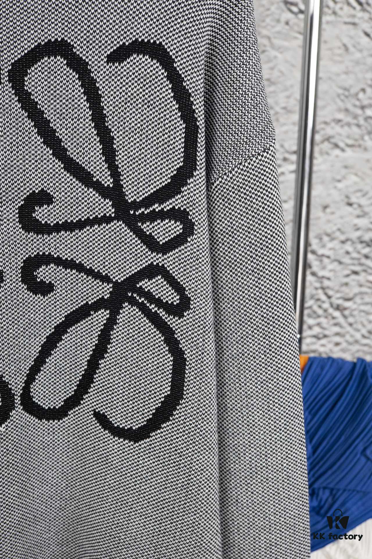 6931a0cdccd8ab3d7af94af5 New LOEWE 22SS Beautiful Heather Gray Jacquard Crew Neck Sweater Y002