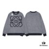 6931a0cdccd8ab3d7af94af8 New LOEWE 22SS Exquisite Heather Gray Jacquard Crew Neck Sweater Y002