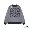 6931a0cdccd8ab3d7af94af9 New LOEWE 22SS Exquisite Heather Gray Jacquard Crew Neck Sweater Y002